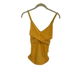 Beachsissi Tankini Top Golden Yellow Size XL Adjustable Straps Beach Vacation